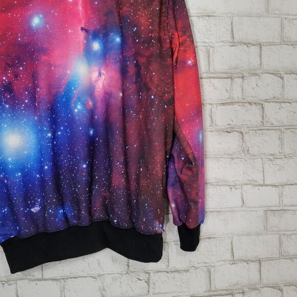 Cute galaxy printed crew lightweight sweatshirt - Picture 4 of 9
